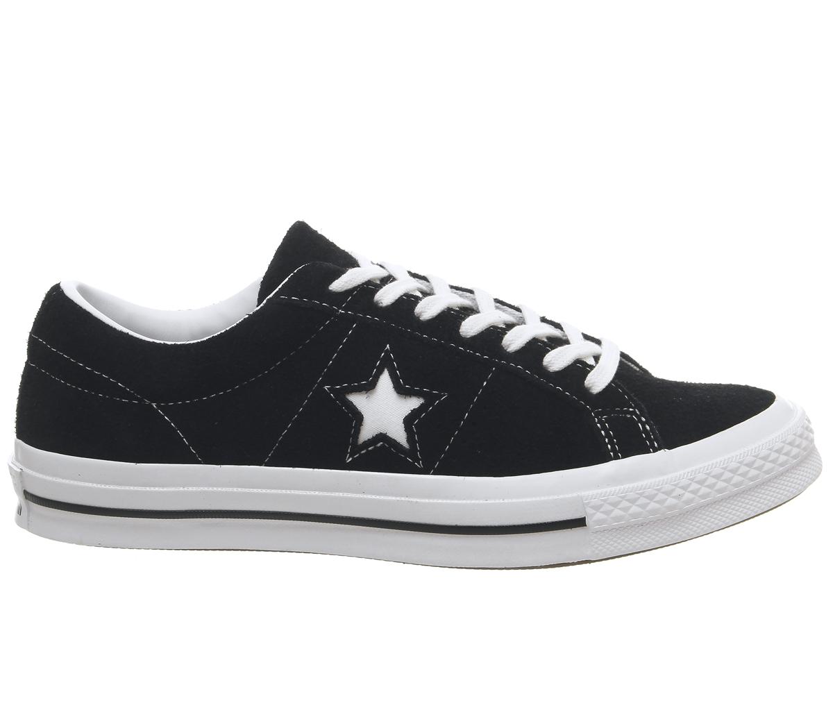 converse leather one star trainers
