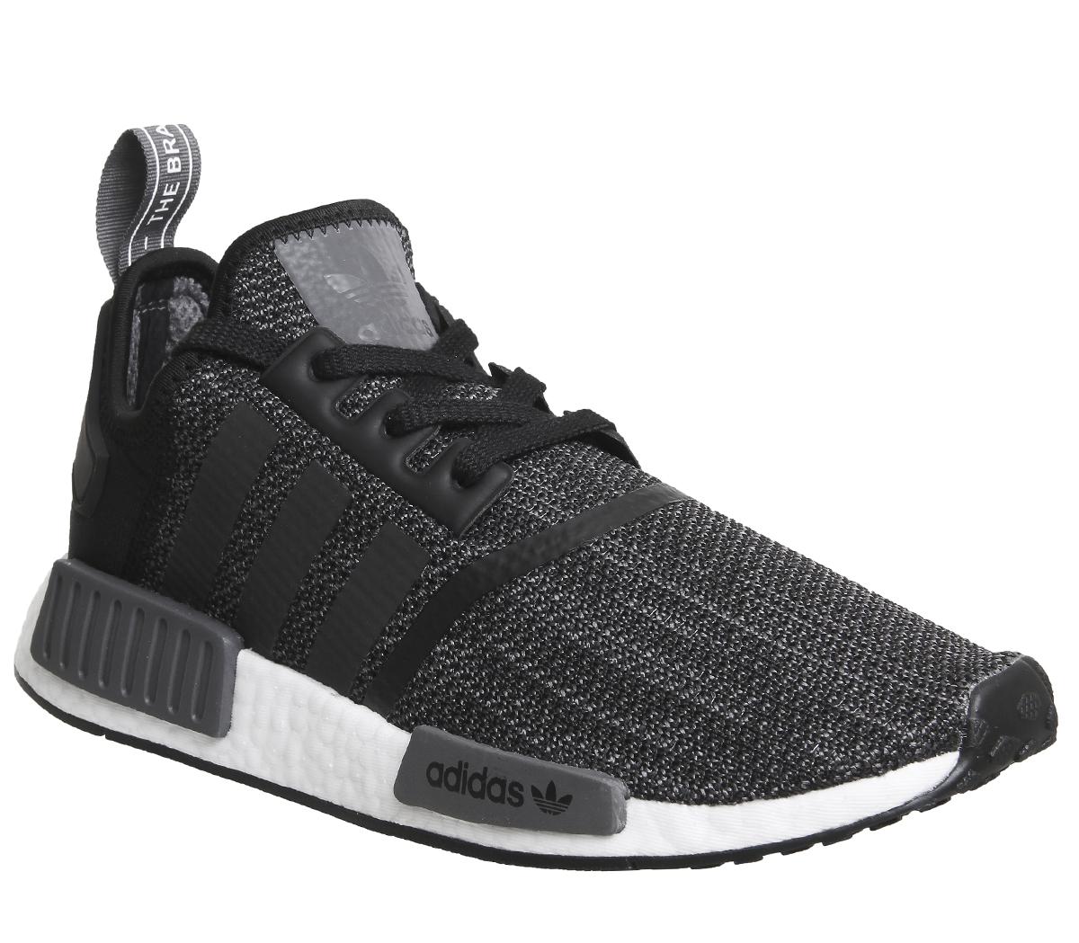 adidas Nmd R1 Trainers Core Black Grey White - His trainers