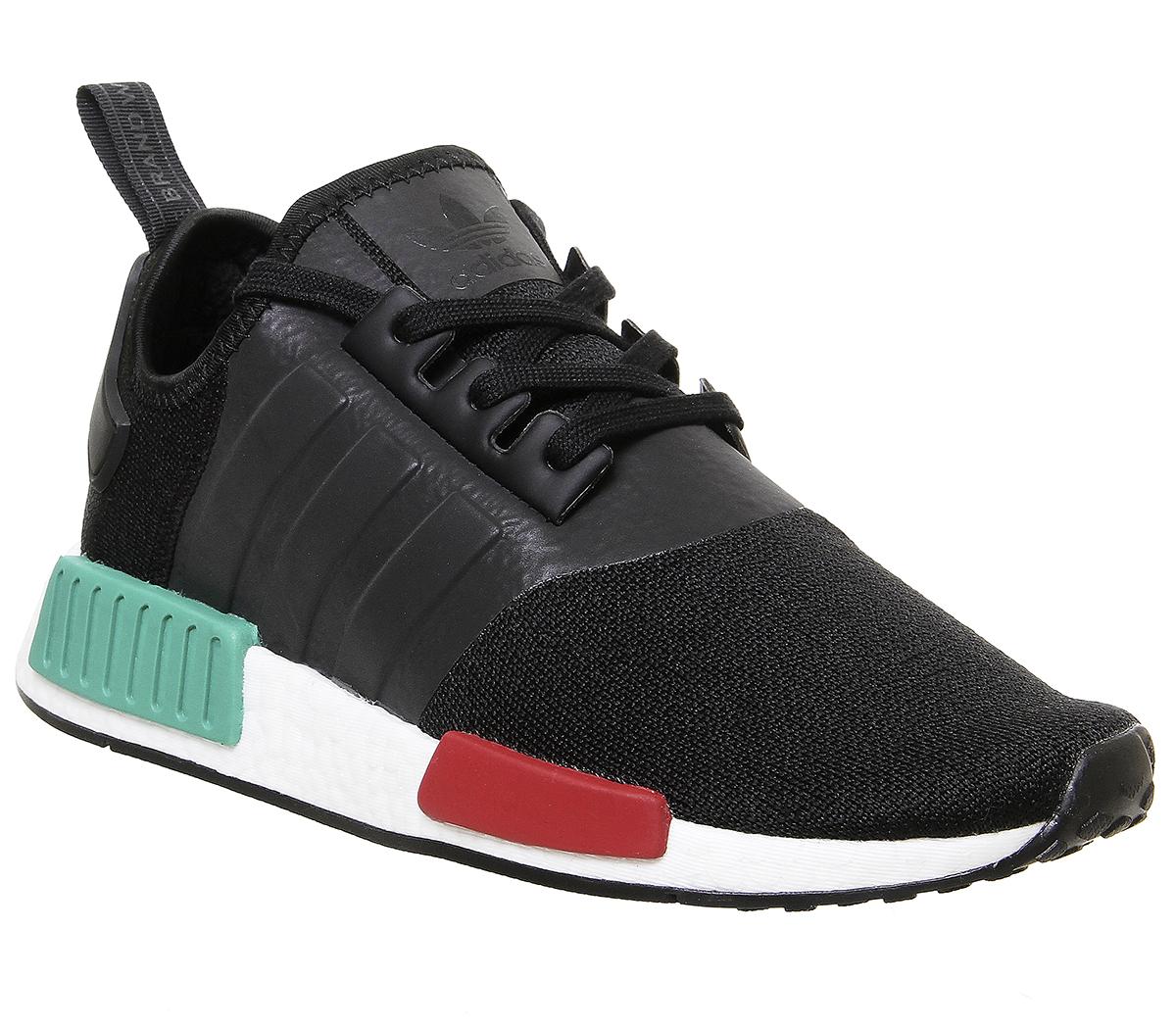 black and red adidas nmd
