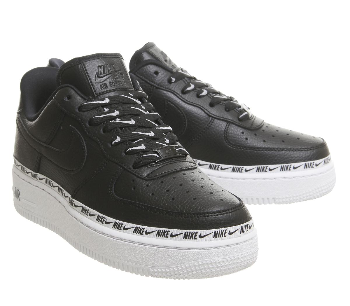 Nike Air Force 1 07 Trainers Black Black White F Hers Trainers