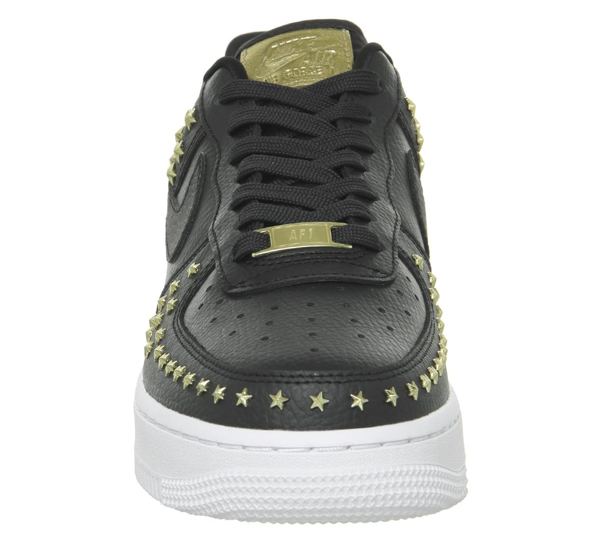 nike air force 1 07 trainers oil grey white star stud