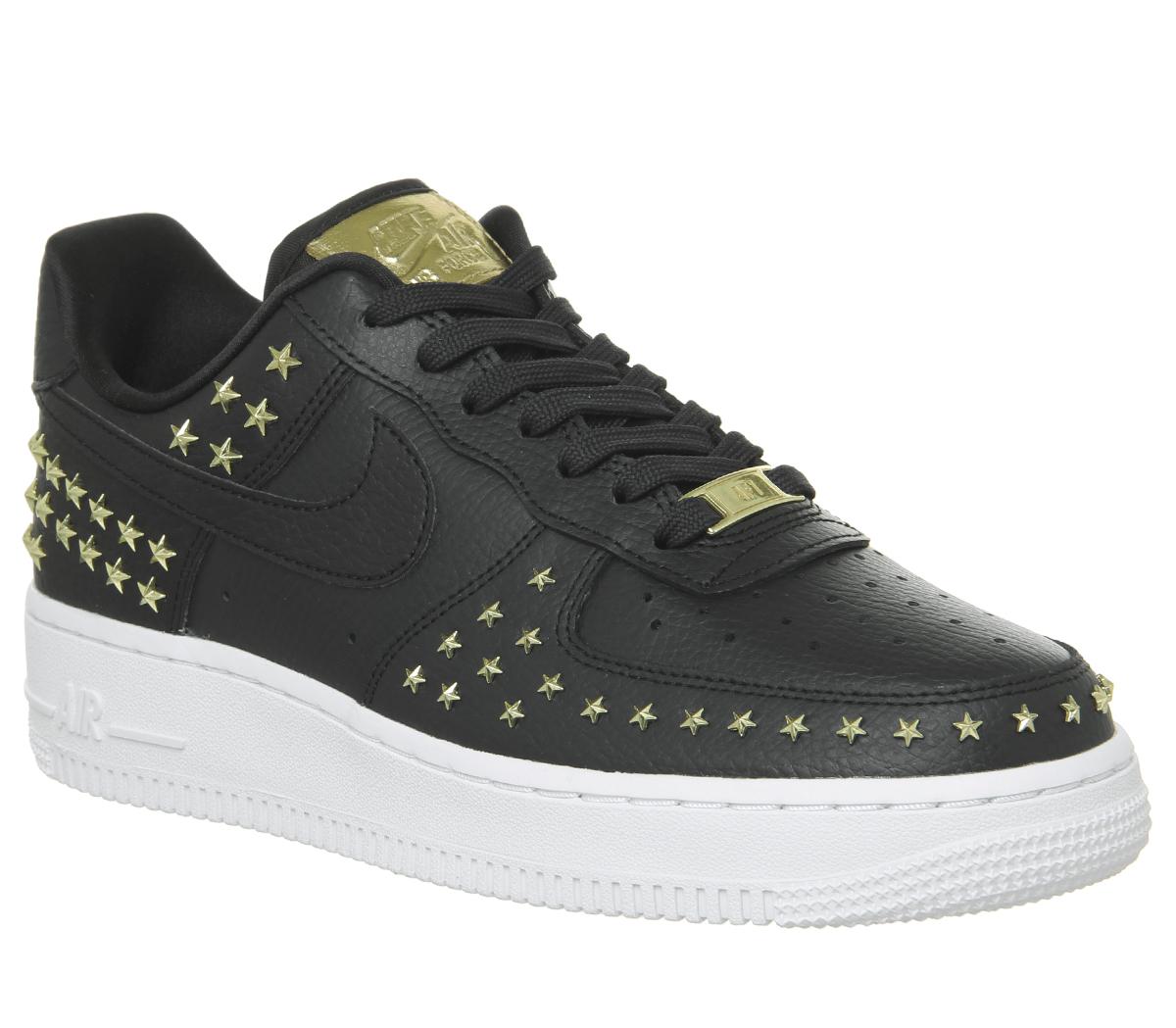 nike air force 1 07 trainers oil grey white star stud