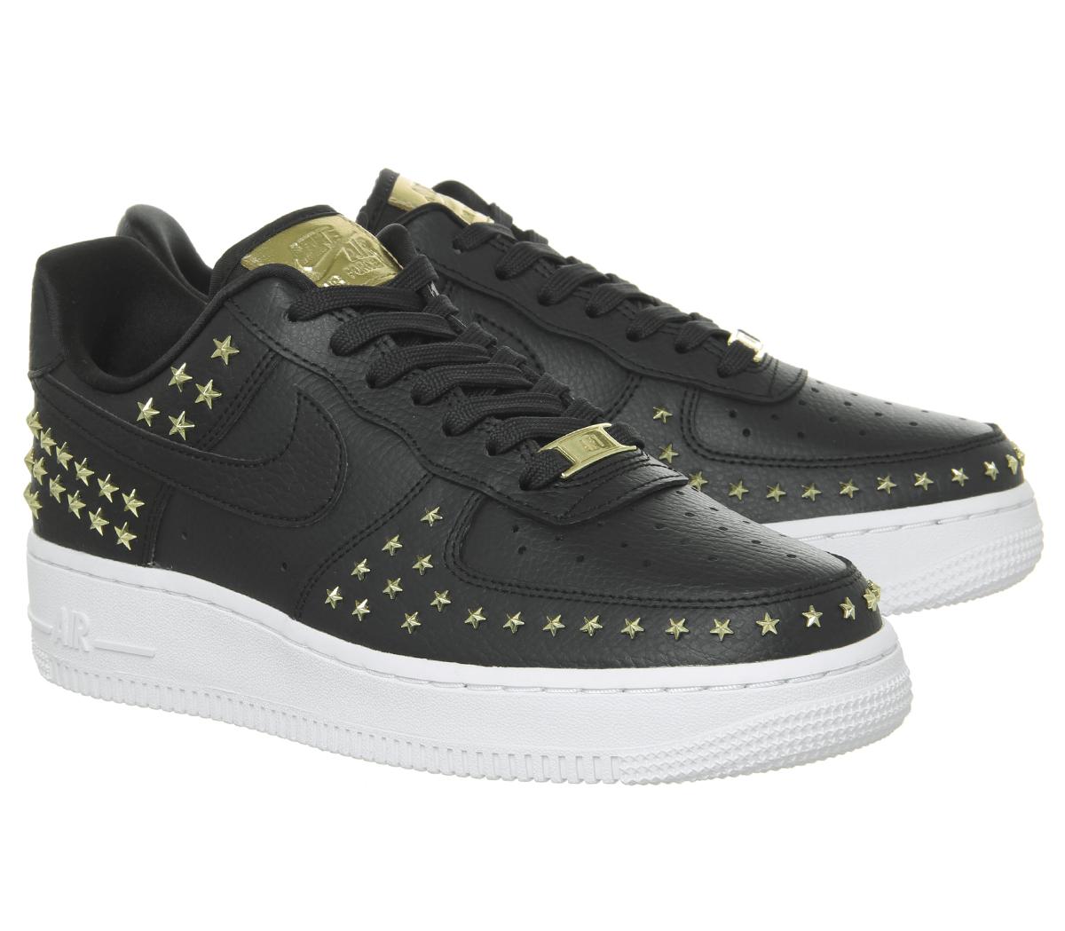 nike air force 1 07 trainers oil grey white star stud