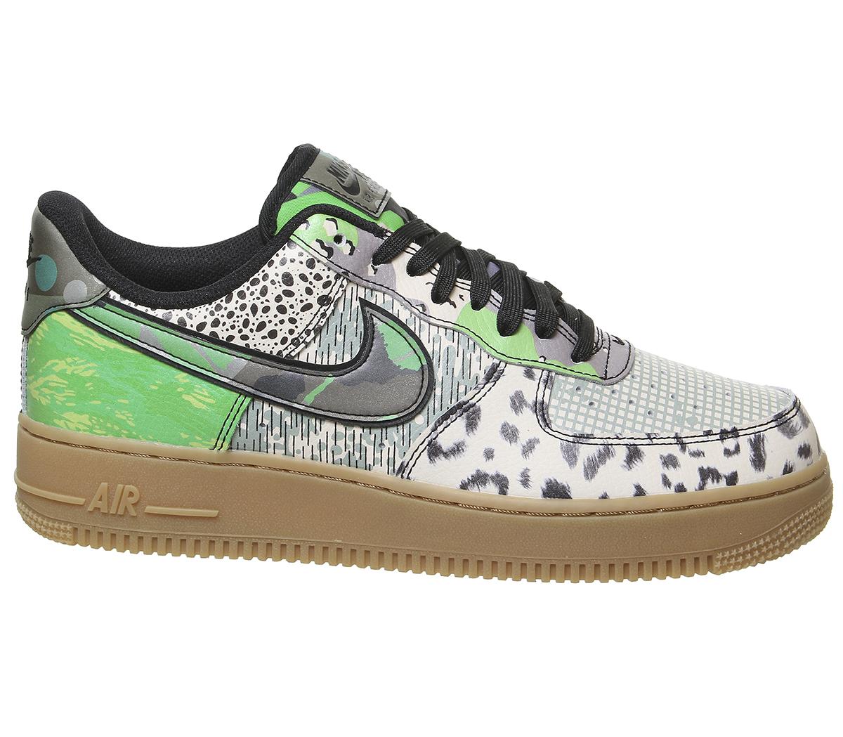 air force 1 green and brown
