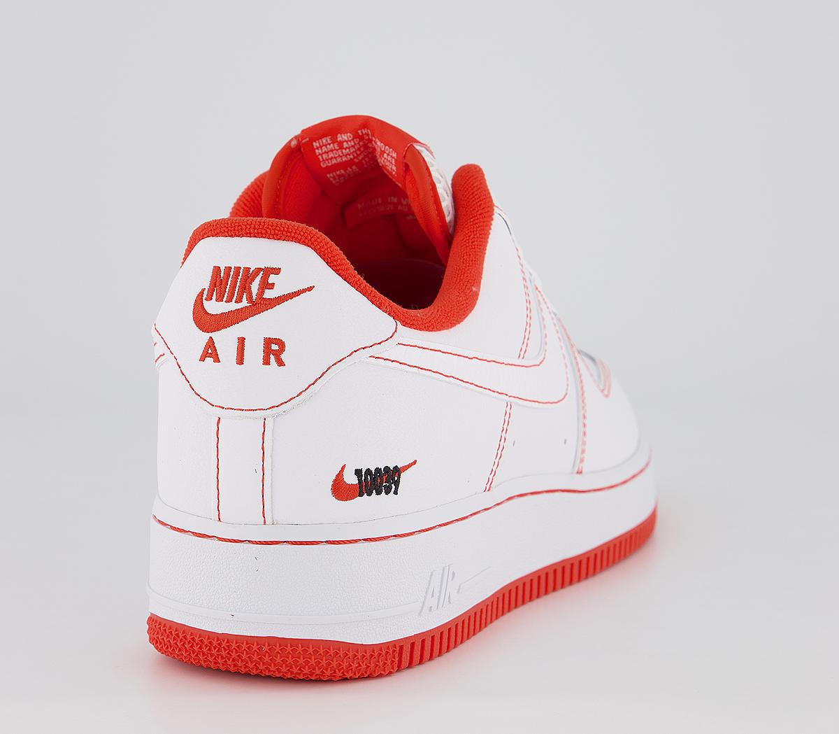 Nike Air Force 1 07 Trainers White Black Team Orange - His trainers