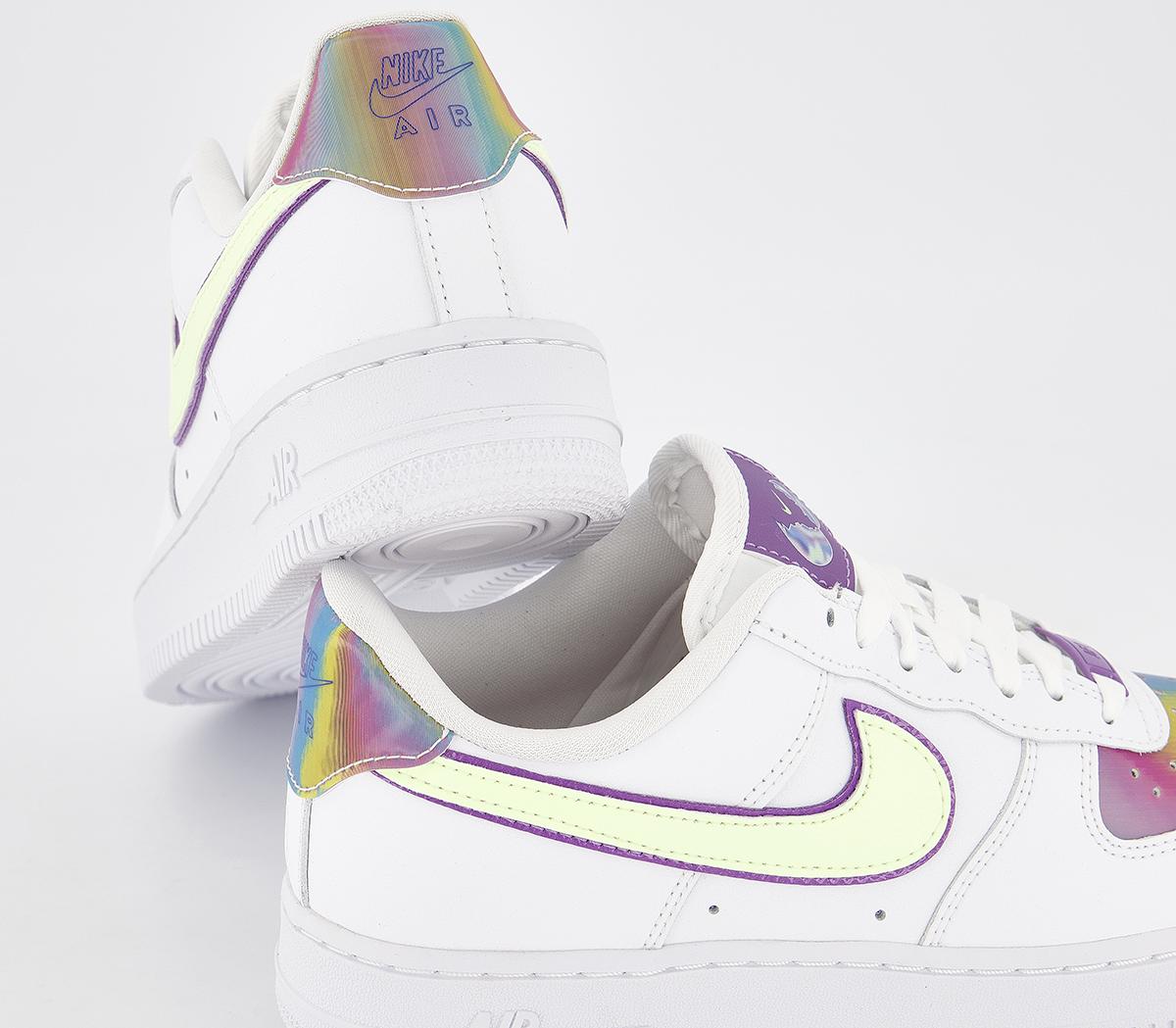 air force 1 07 trainers white barely volt hyper blue purple washed coral f