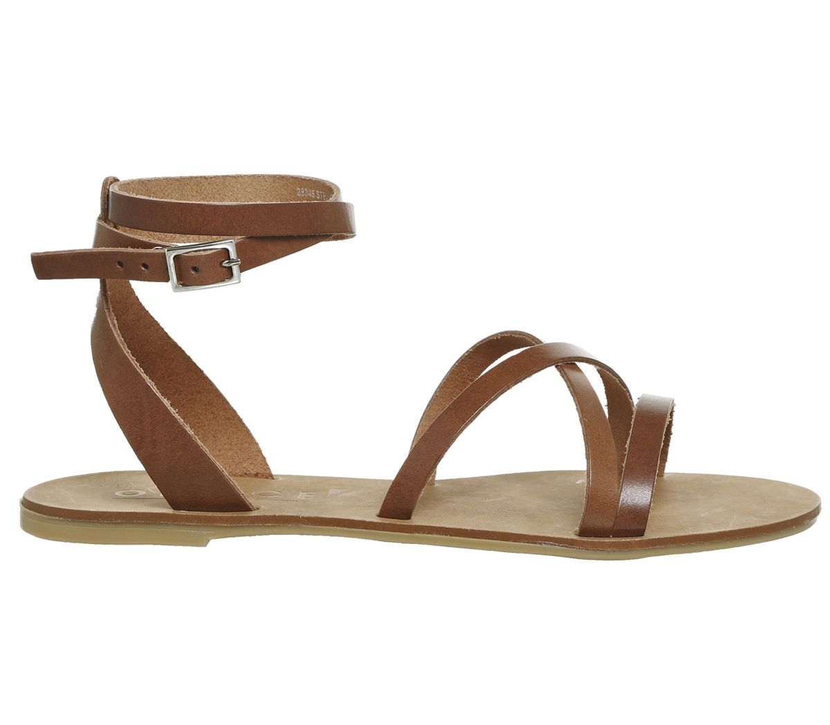 Office Stephan Strappy Ankle Sandals Tan Leather - Sandals