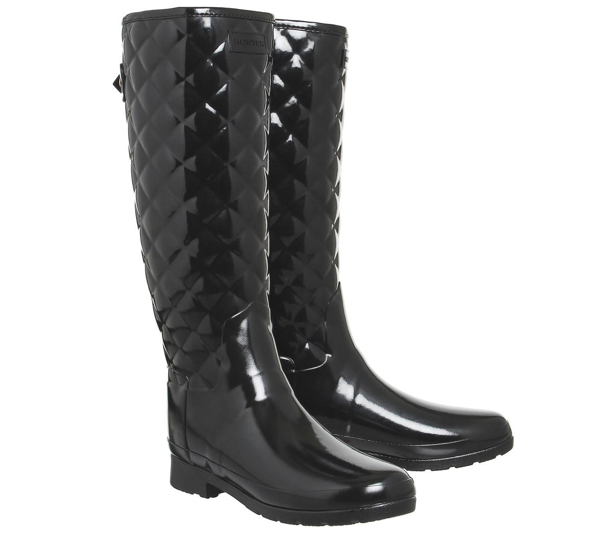 hunter girls black boots sz 12 hunter girls black boots sz 12