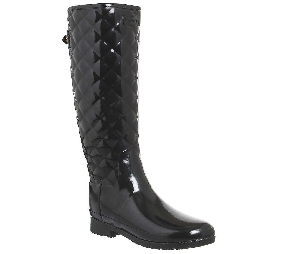hunter girls black boots sz 12 hunter girls black boots sz 12