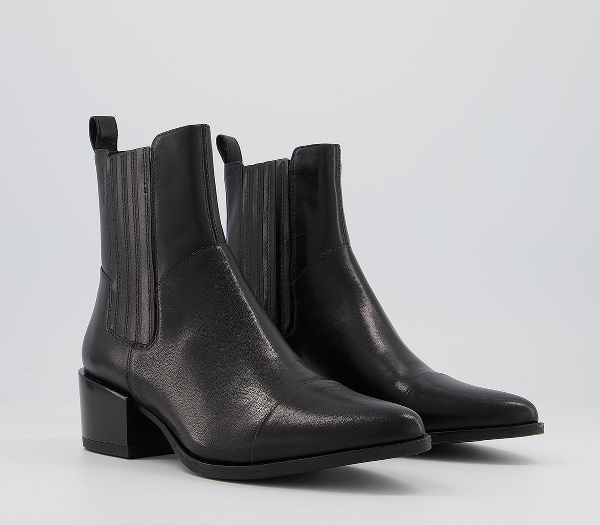 Vagabond Marja Chelsea Boots Black Leather - Ankle Boots