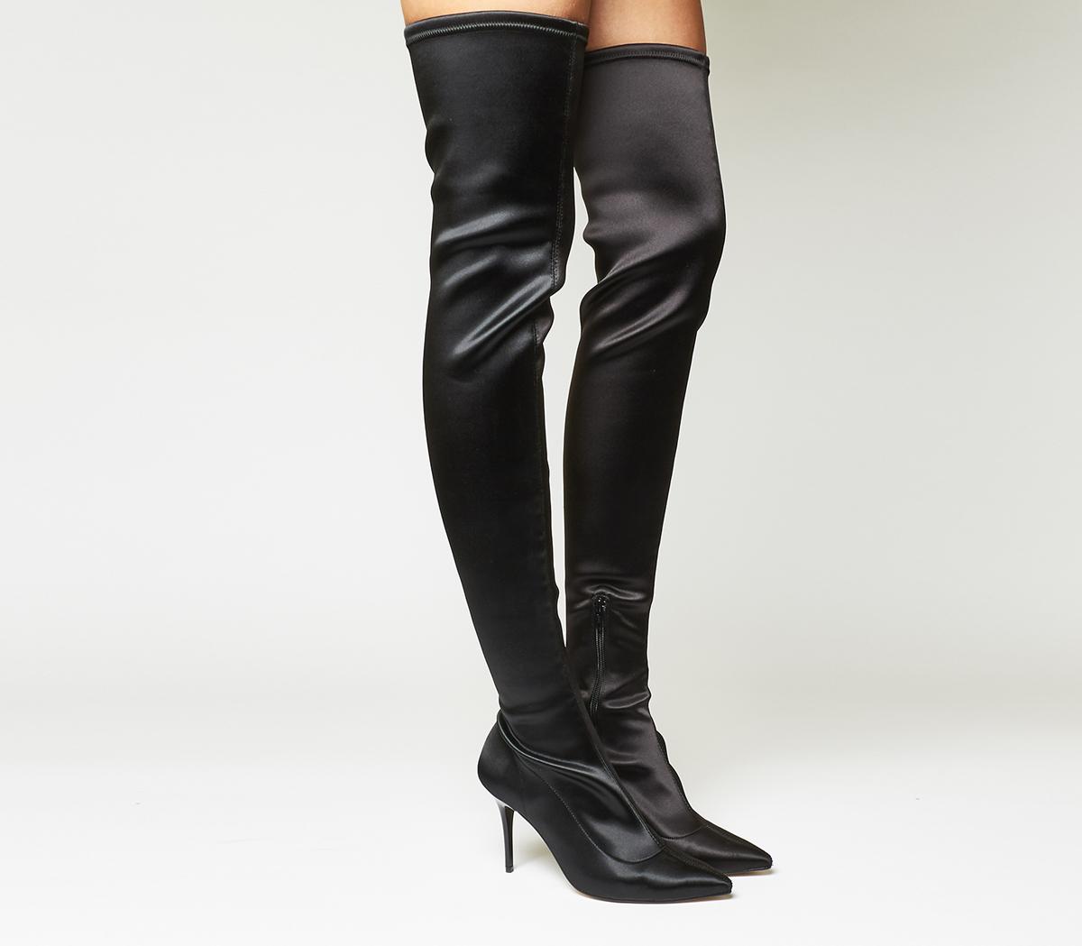 black platform high heels