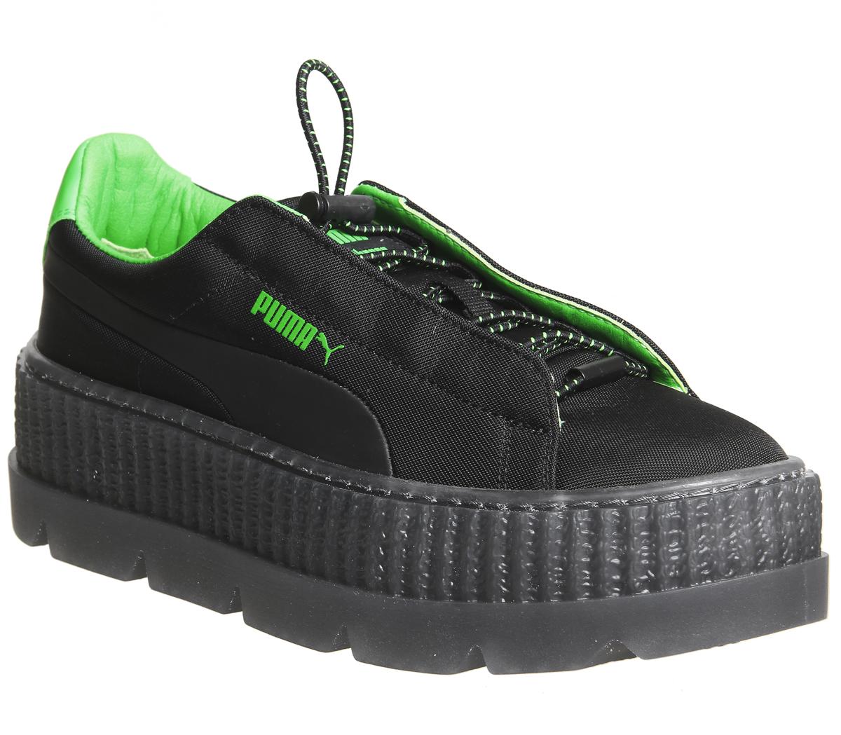 Puma Fenty Cleated Creepers Surf Black Green Hers Trainers