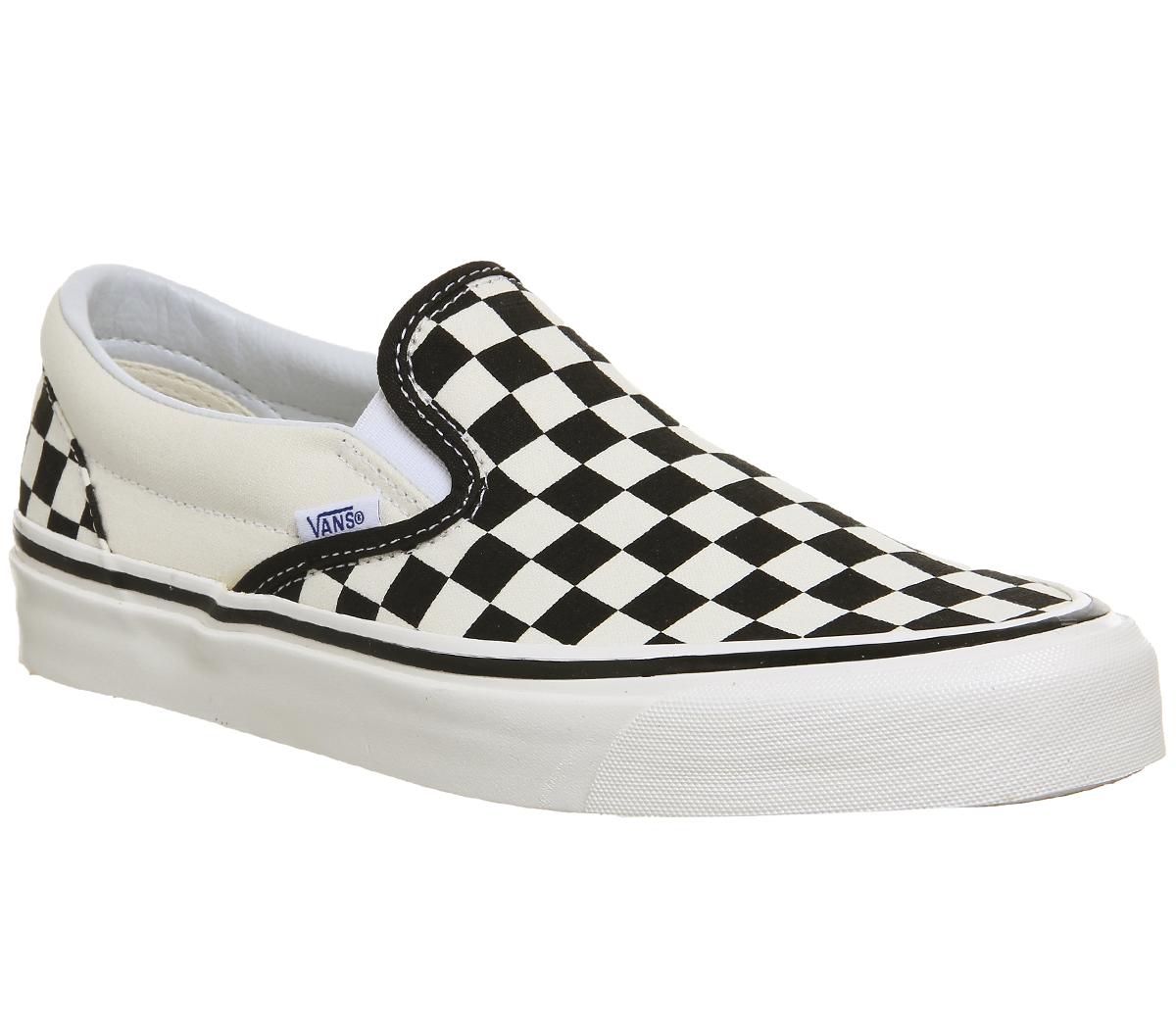 Vans Anaheim Classic Slip On 98 Dx White Black Checkboard - Hers trainers