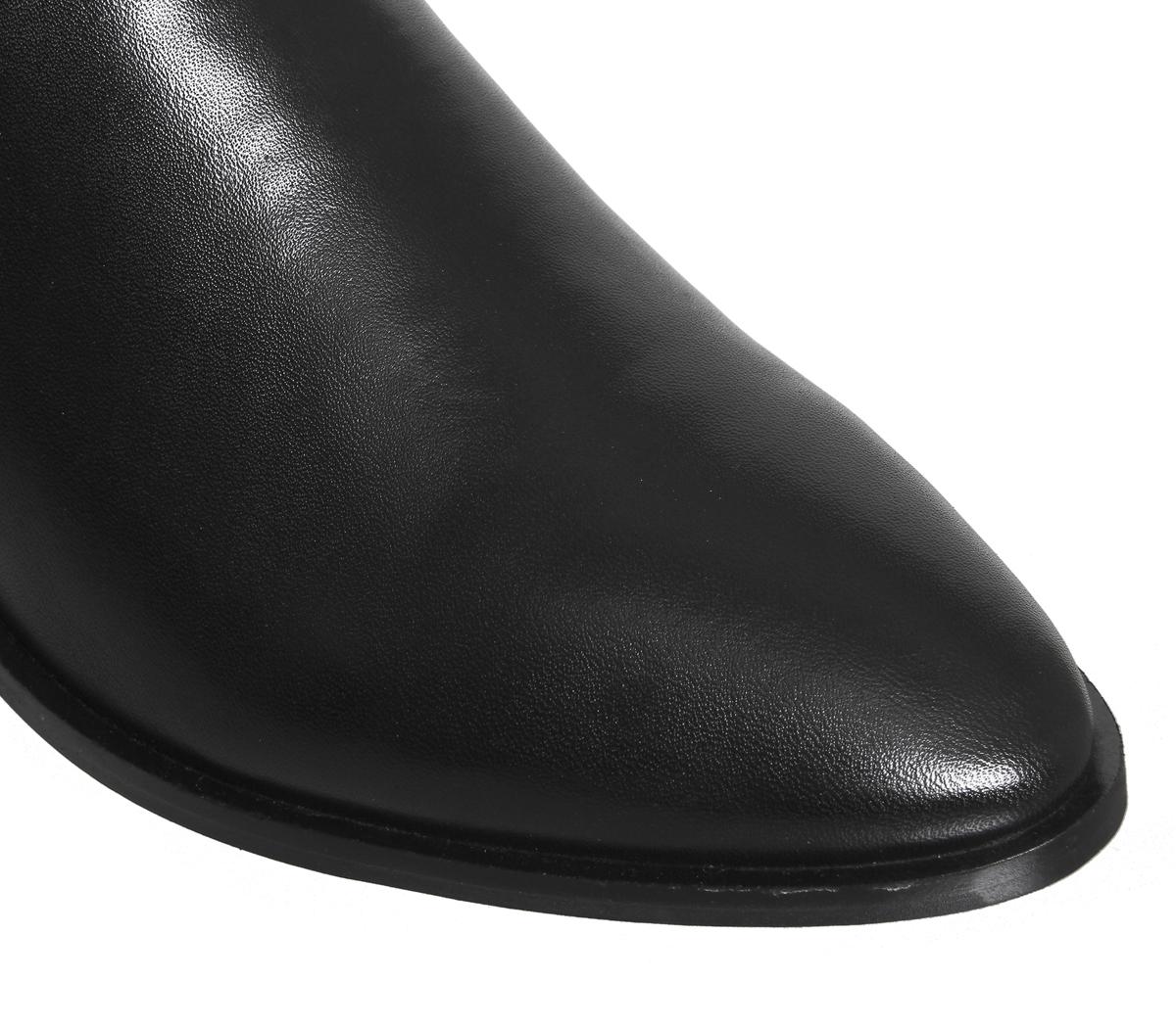 Office Atlas Stirrup Western Chelsea Boots Black Leather - Ankle Boots