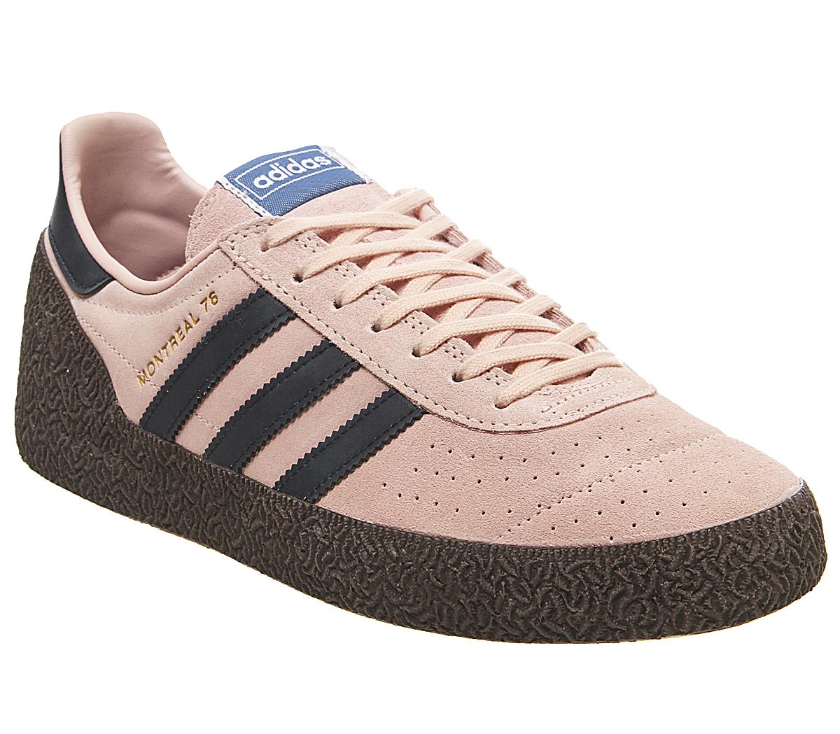 navy and pink adidas trainers