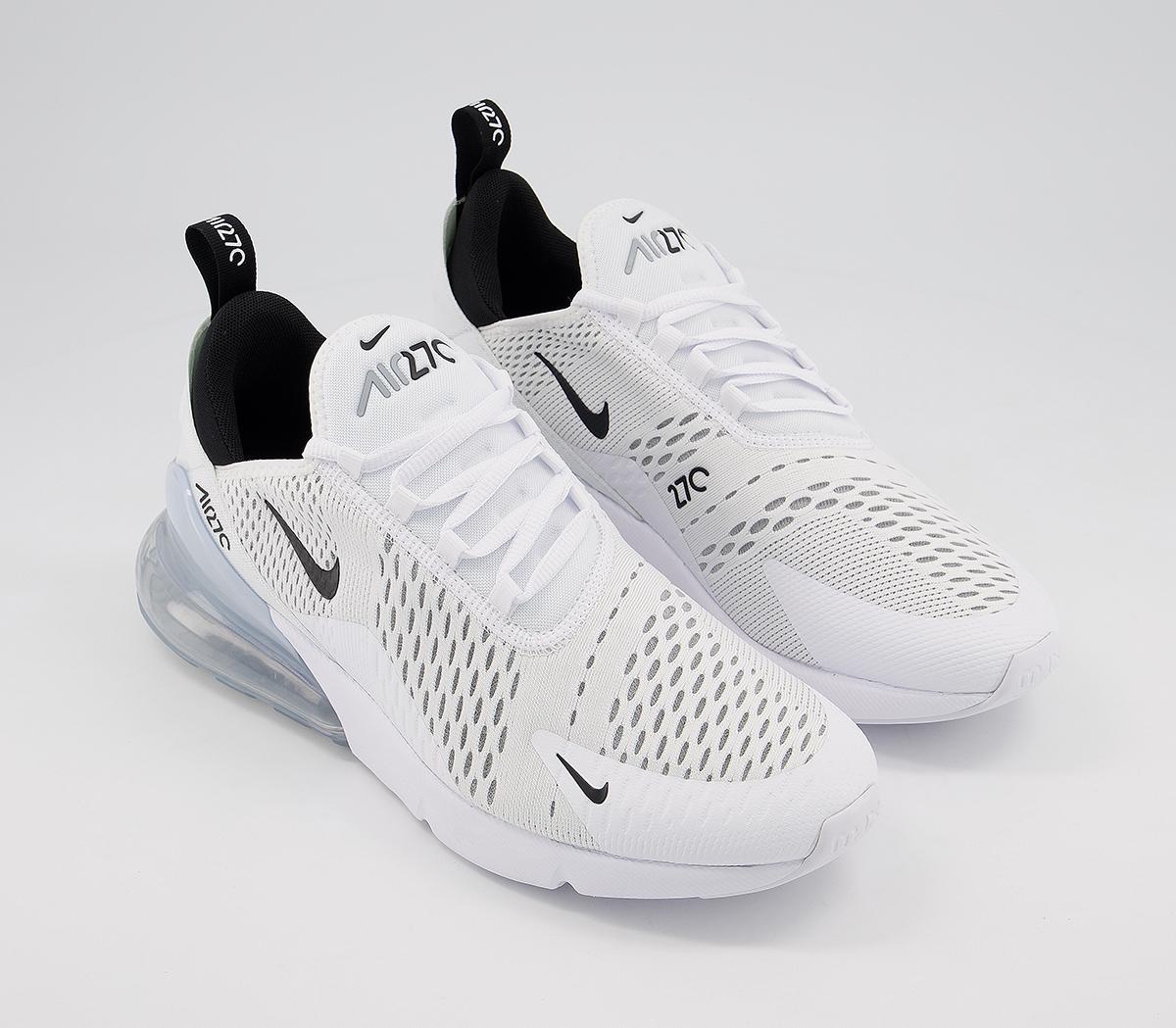 Nike Air Max 270 Trainers White Black White - His trainers