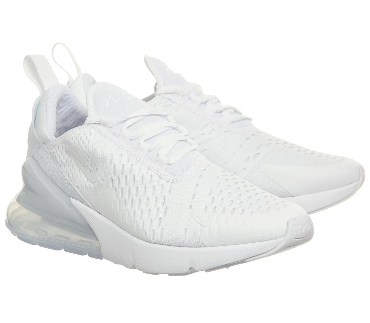 nike white and grey air max 270 trainers