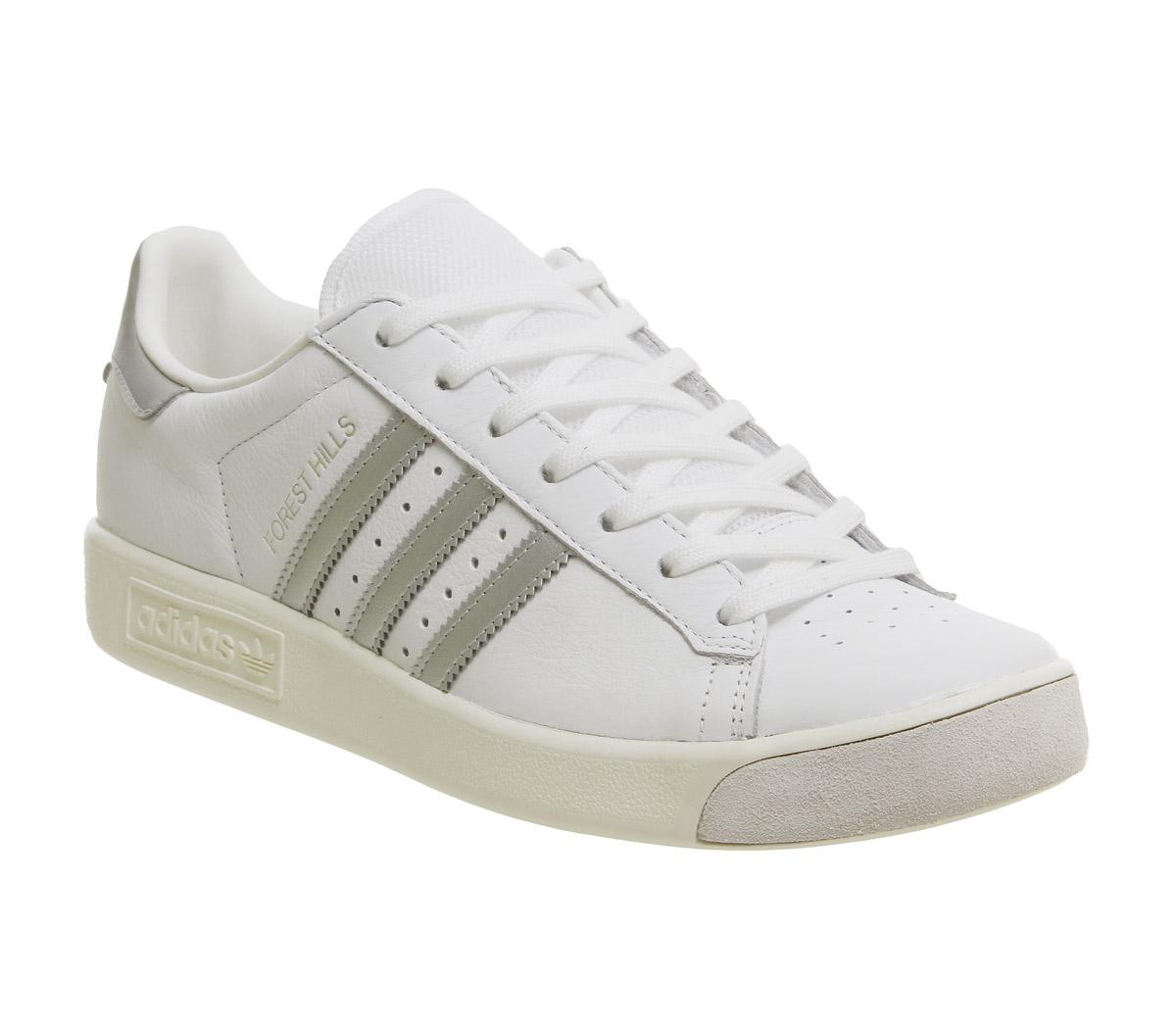 adidas Forest Hills Trainers White Silver Metallic Off ...