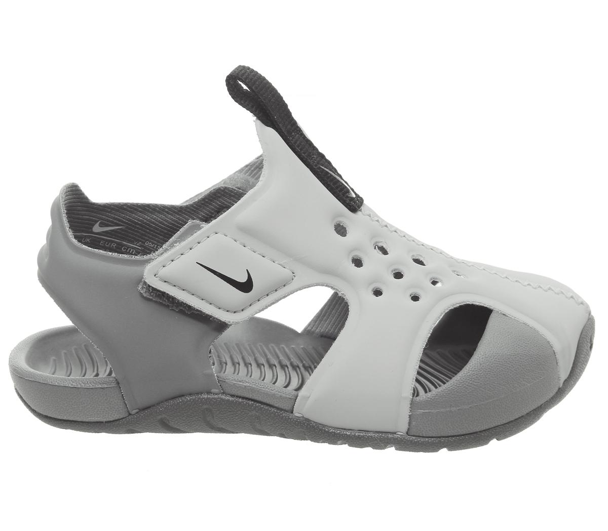 nike light grey sunray protect 2 sandals junior