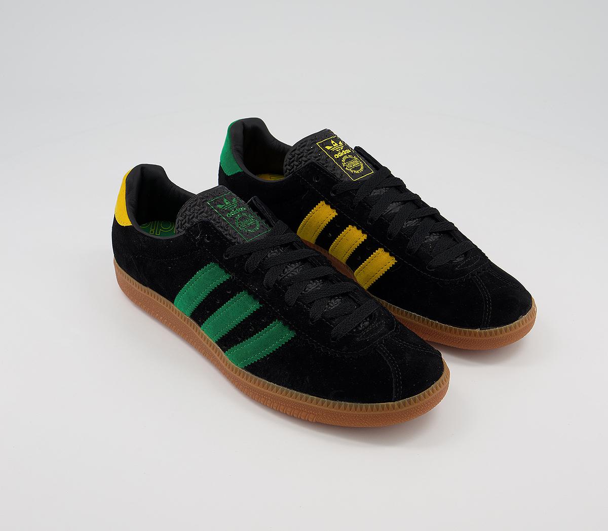 adidas Padiham Spezial Trainers Core Black Wonder Glow Green - His trainers