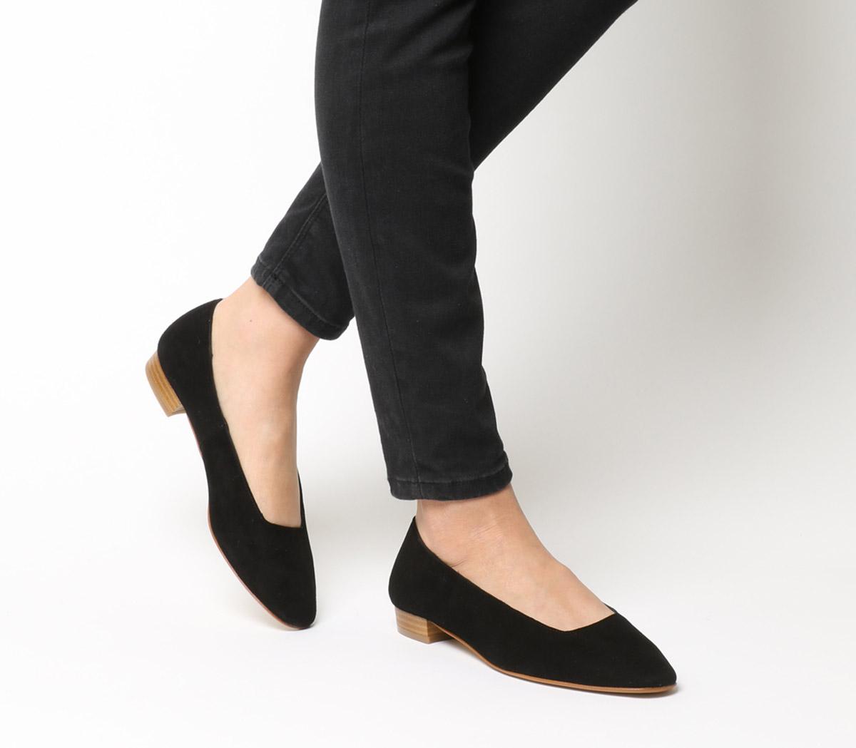 square toe ballet pumps
