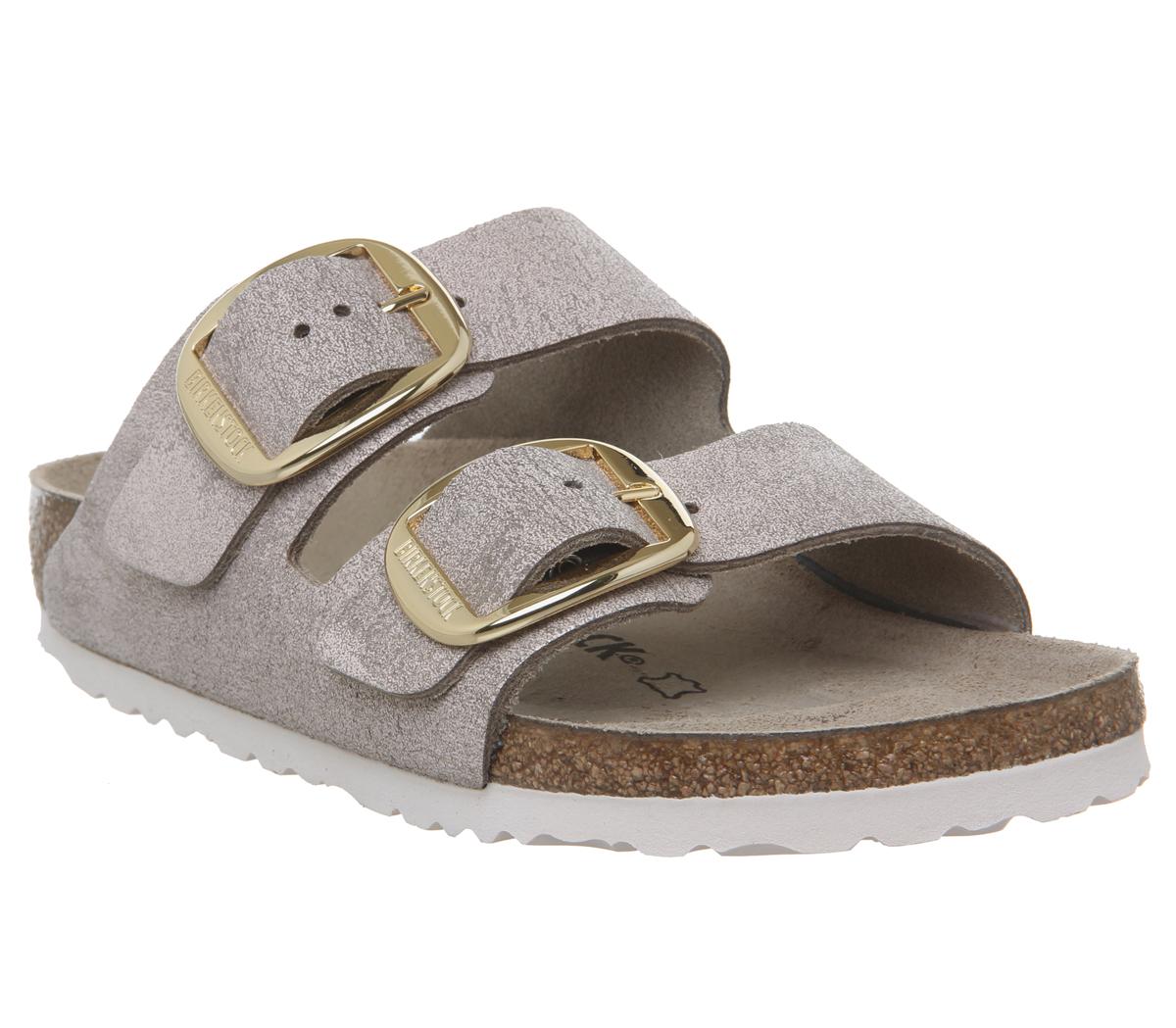 Birkenstock Arizona Big Buckle Sandals Washed Metallic Rose Gold - Sandals