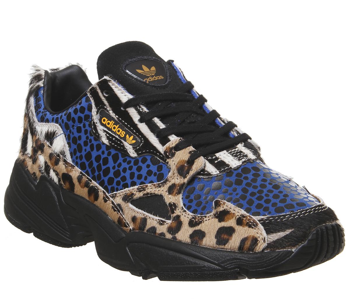 adidas Falcon Trainers Leopard Black 