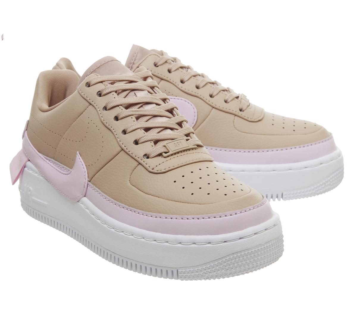 Nike Air Force 1 Jester Trainers Bio Beige Pink Force ...