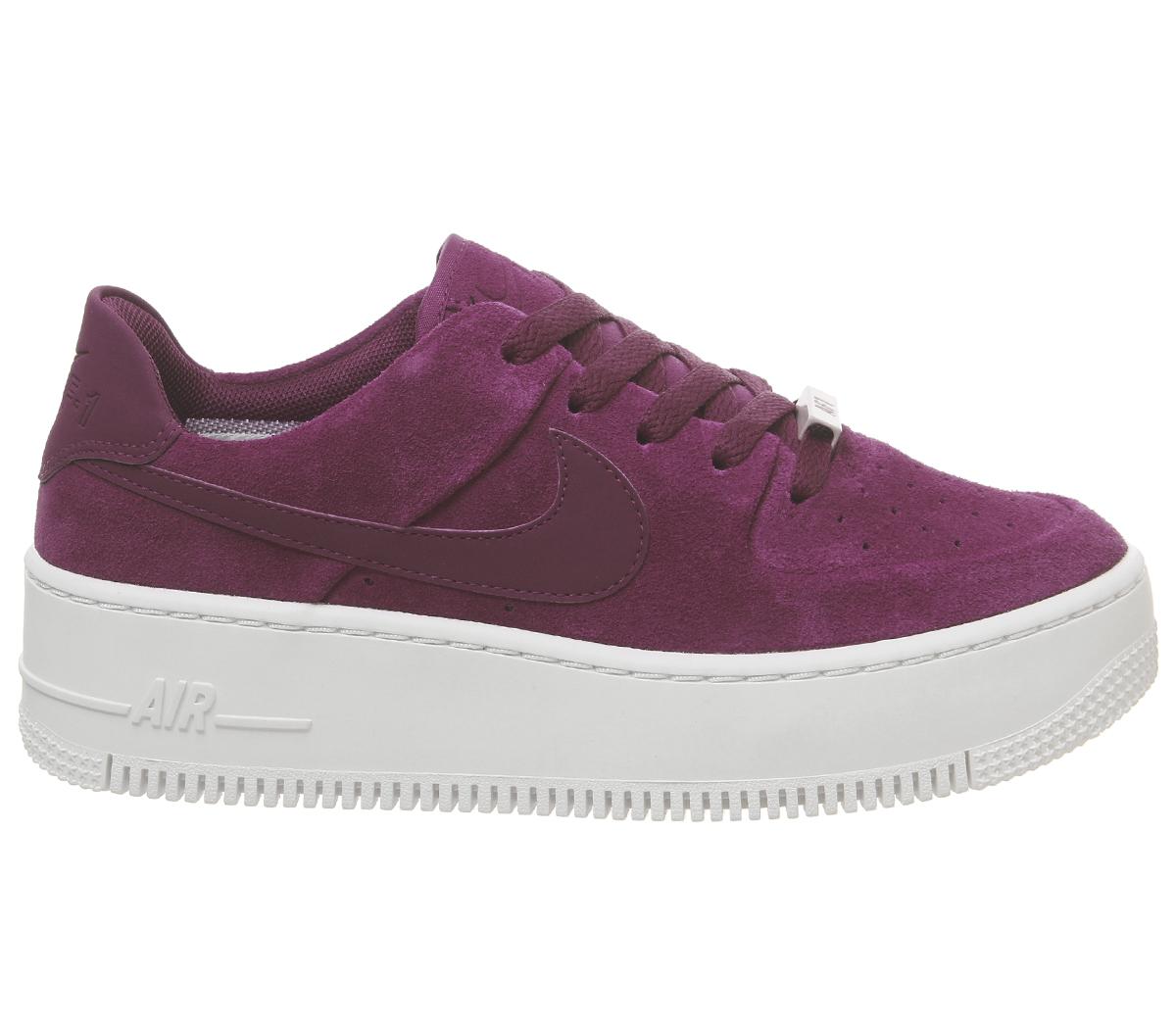 nike berry air force 1 sage trainers