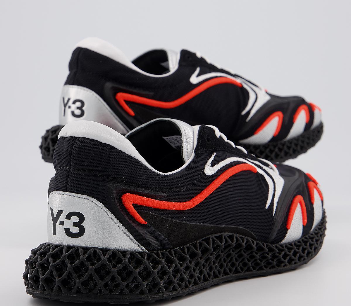 adidas Y3 Y3 Runner 4d Trainers Black Solar Orange Silver Met - His ...