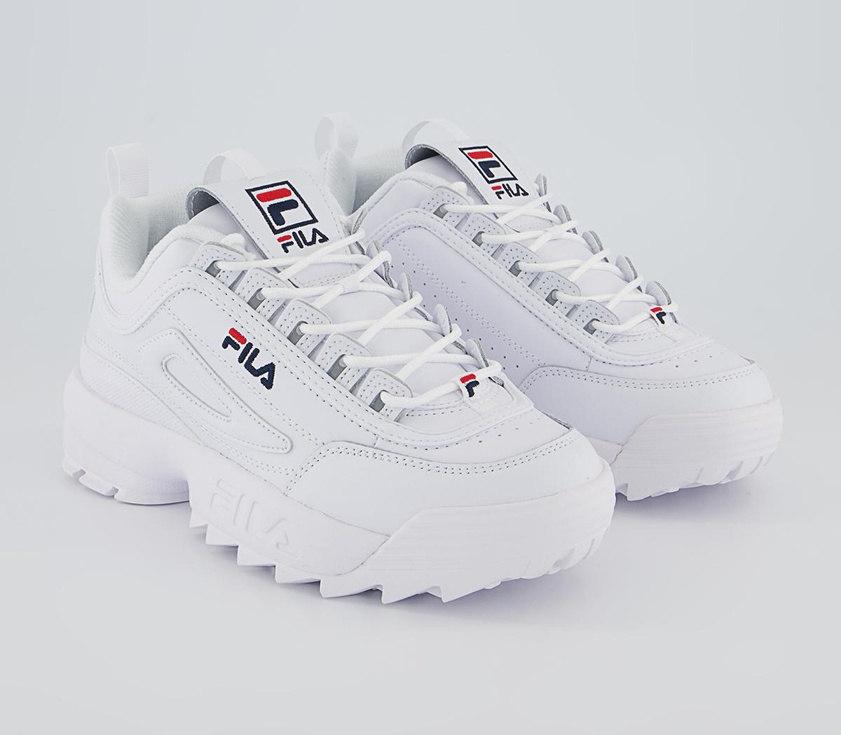 fila white trainers size 5