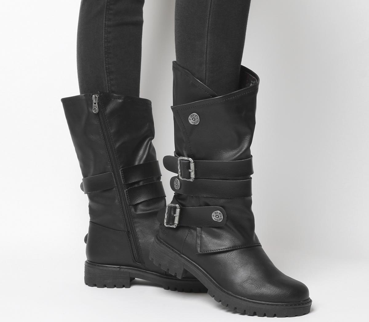 black riding style boots uk