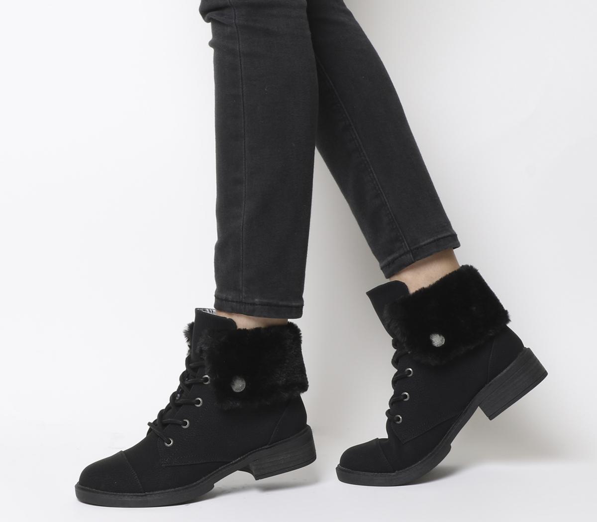 blowfish fur ankle shoes