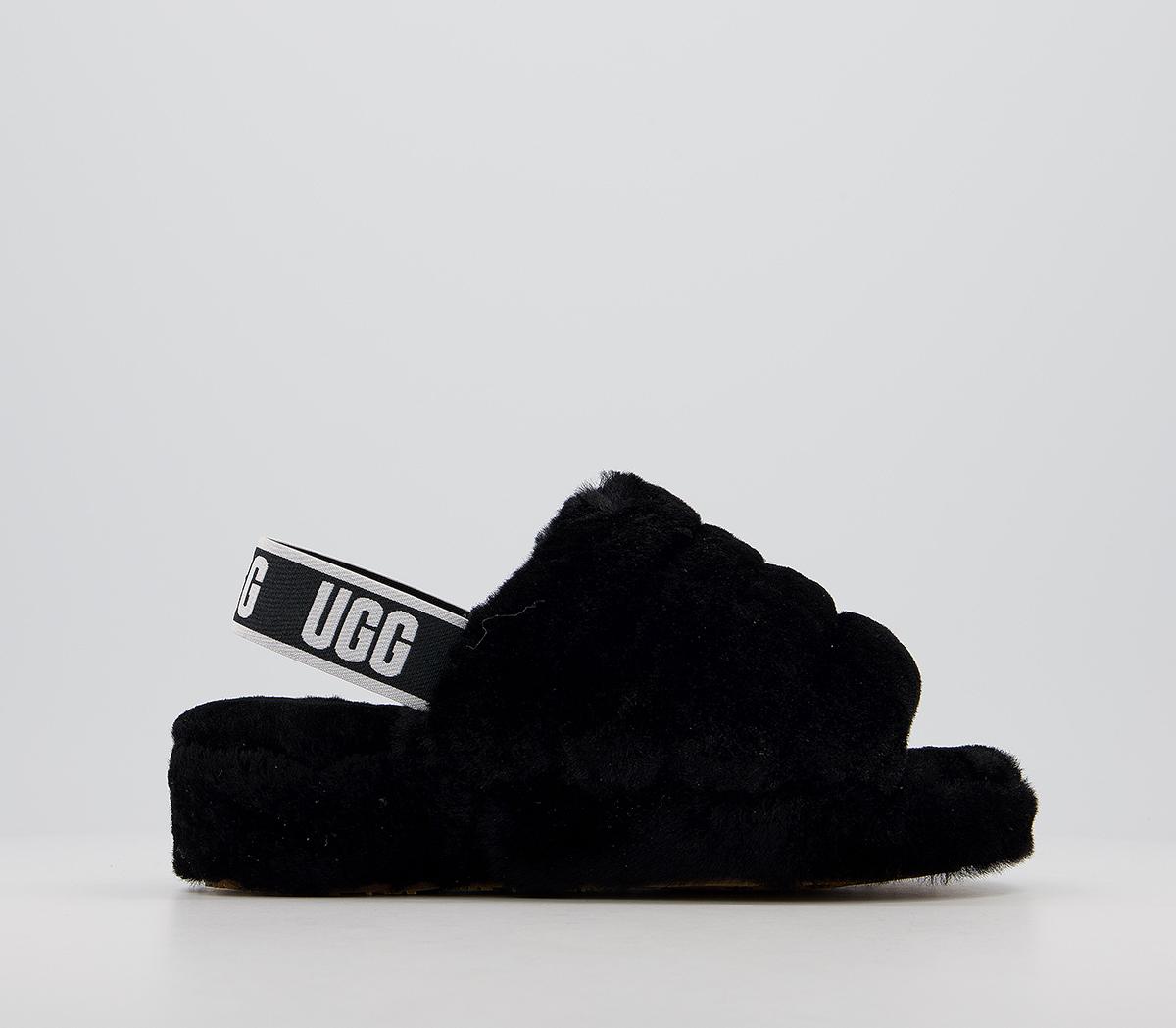 UGG Fluff Yeah Slides Black - Sandals