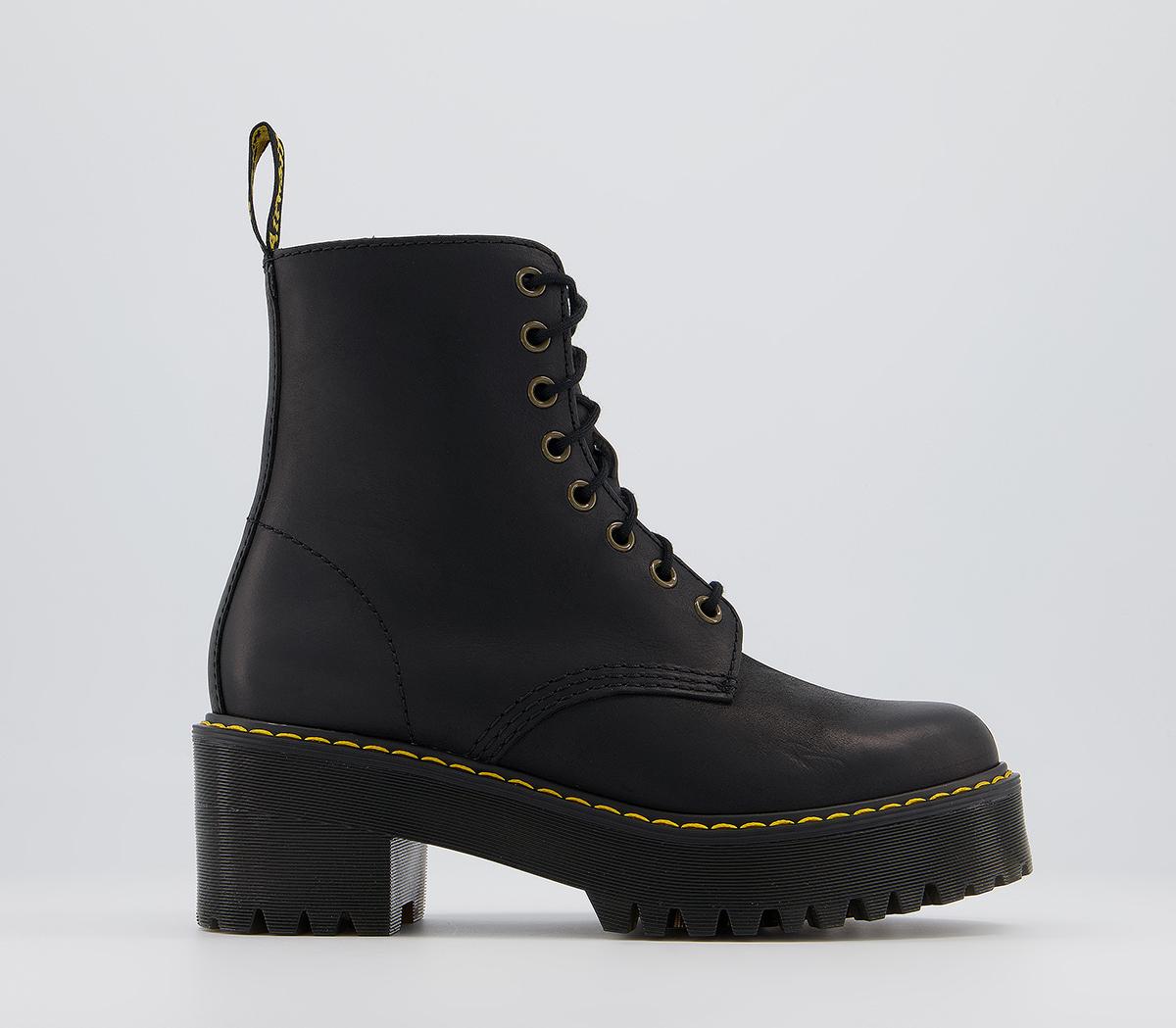 doc martens shriver hi leather lace up boots
