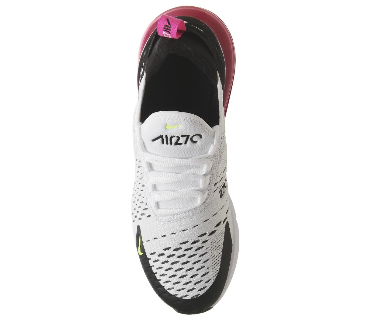Nike Air Max 270 Gs Trainers White Volt Black Laser Fuchsia - junior