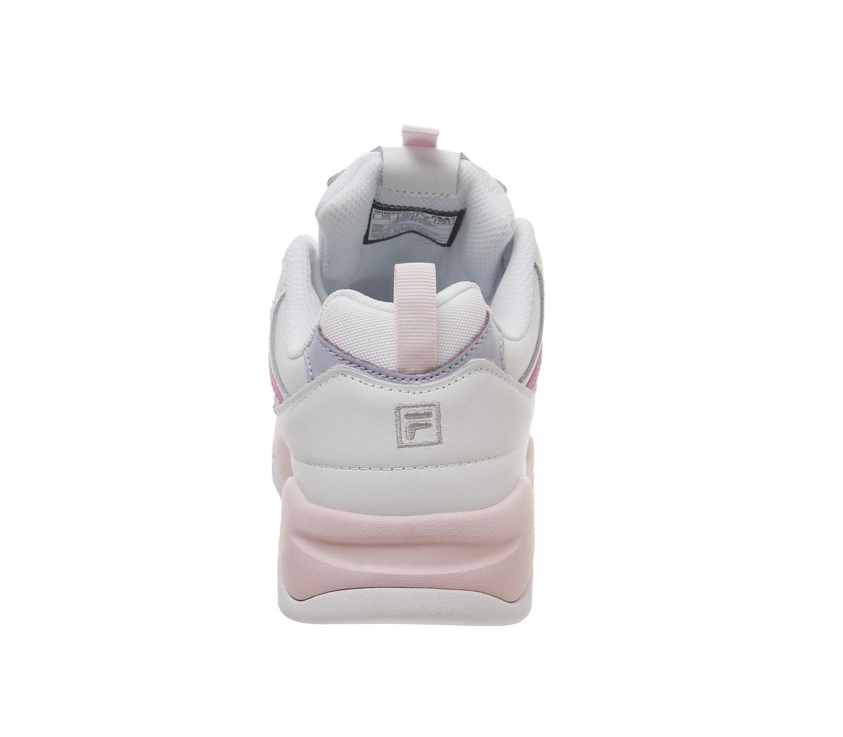 fila ray trainers white heavenly pink purple