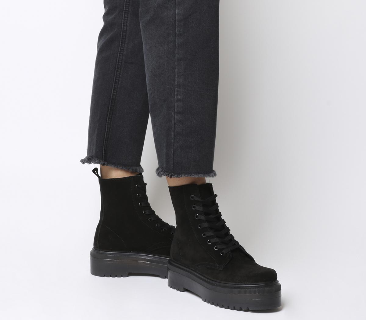 black suede dress booties