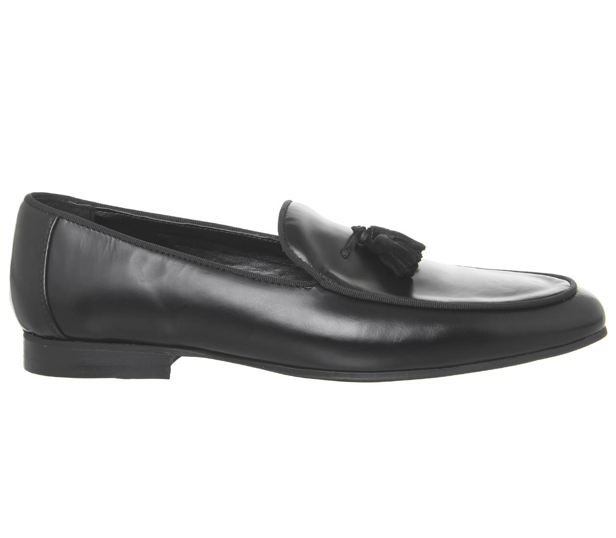 Walk London Jude Loafers Black Leather - Men’s Smart Shoes