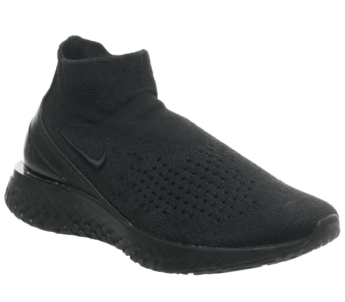 Nike Rise React Flyknit Trainers Black 