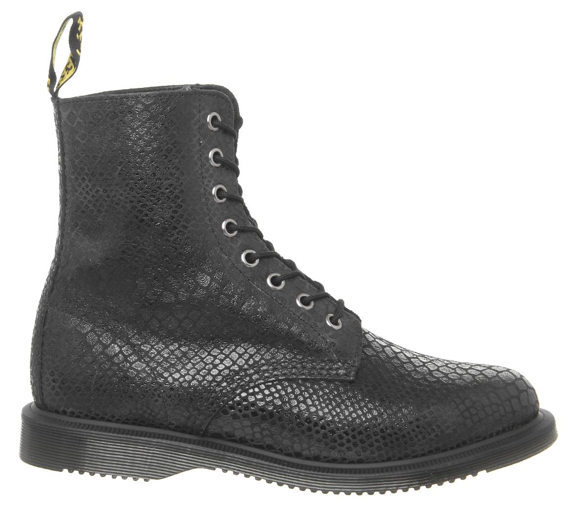 elsham 8 eye boots black leather