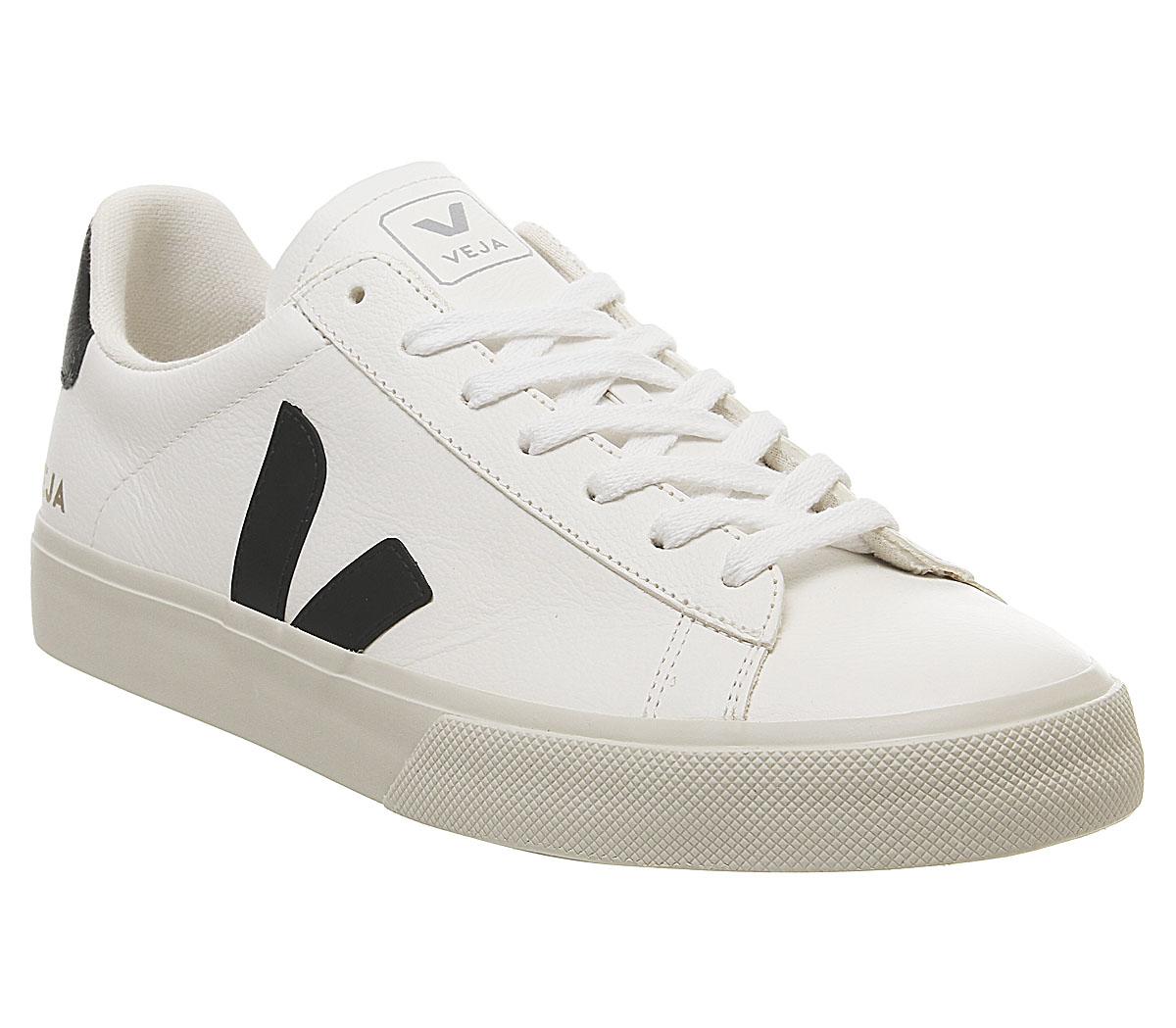 Veja Campo Trainers White Black Leather - Unisex Sports