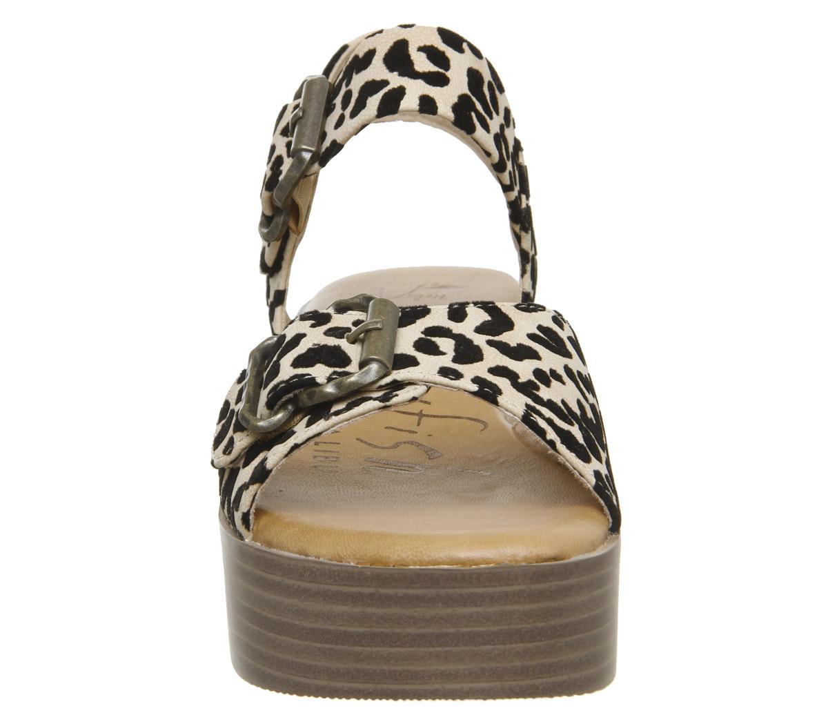 blowfish sandals leopard