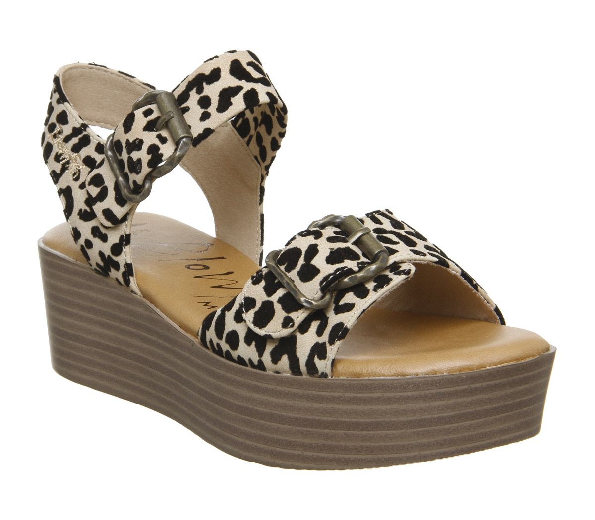 Blowfish Malibu Leeds Sandals Natural Leopard Grasslands - Women’s Sandals