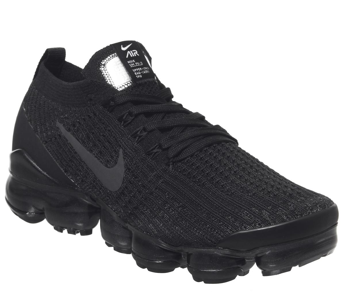 Nike Vapormax Air Vapormax Fk 3 Trainers Black Anthracite White Metallic  Silver - Hers trainers