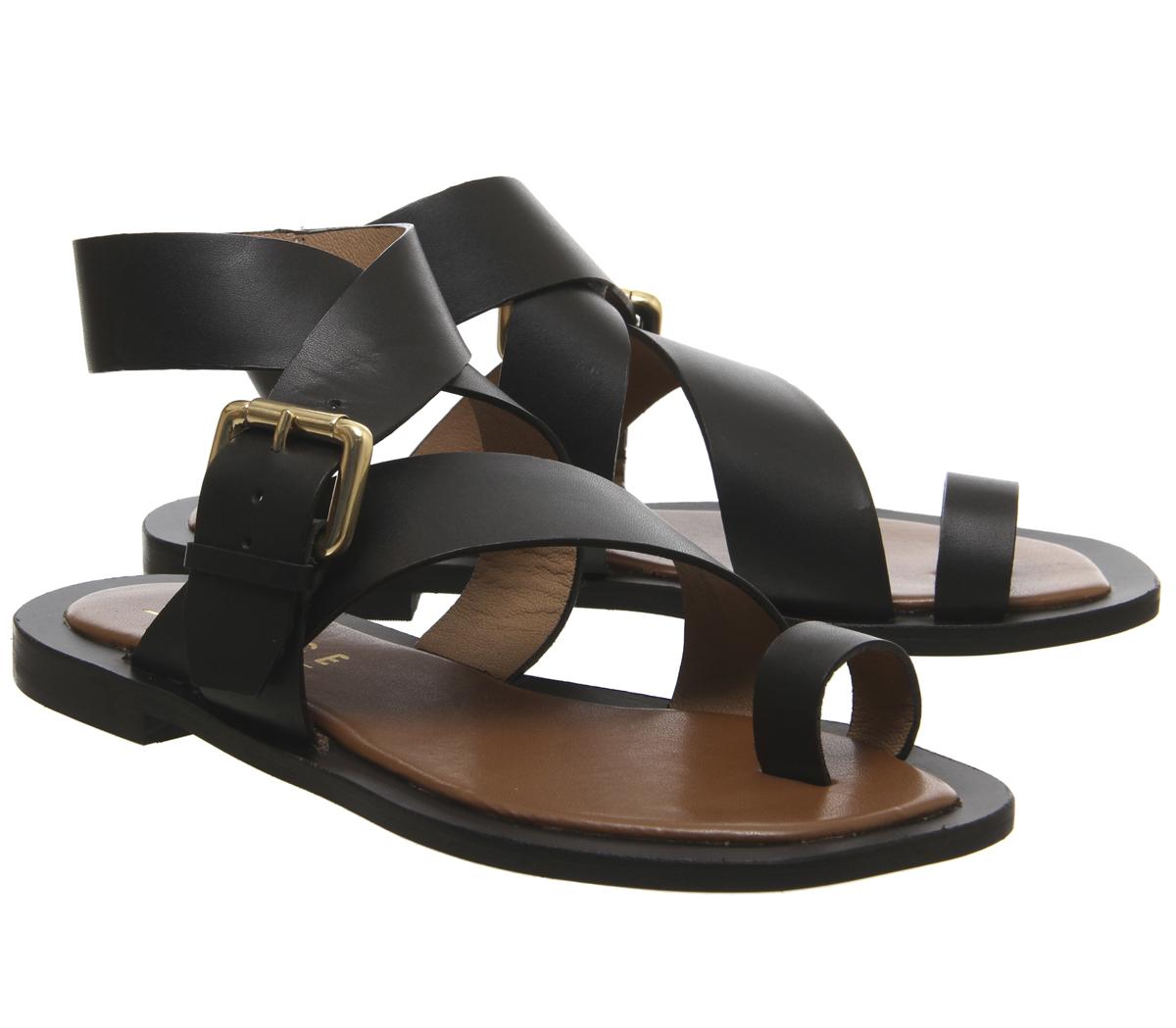 Office Serenity Sandals Black Leather - Women’s Sandals