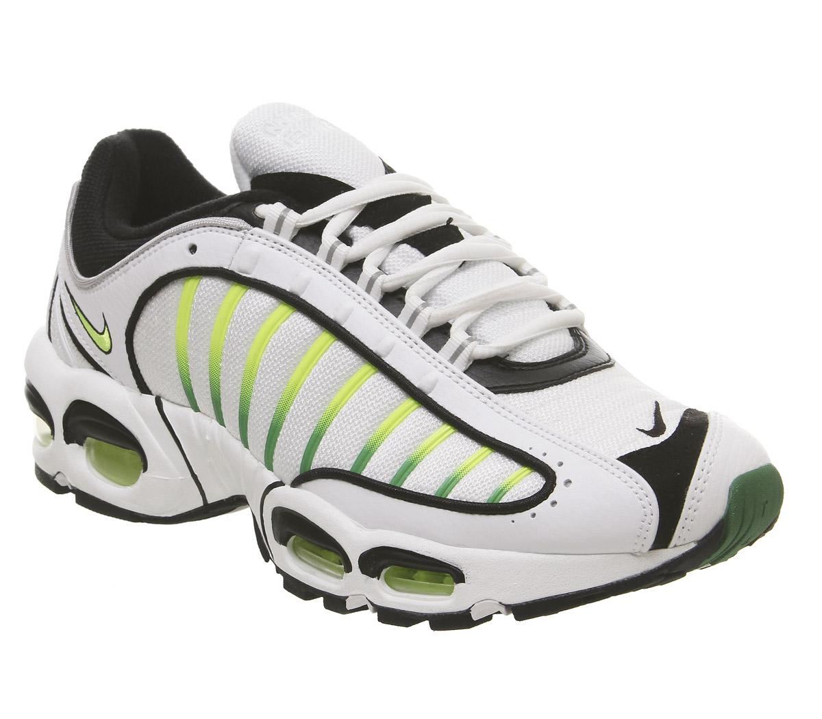 Nike Air Max Tailwind 4 Trainers White Volt Black Aloe Verde Total Crimson His Trainers