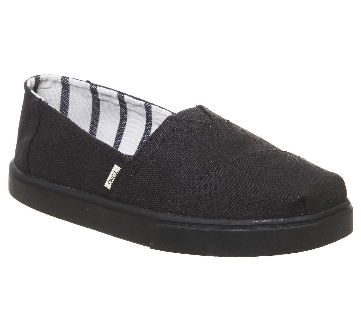 toms black alpargata cupsole flat shoes