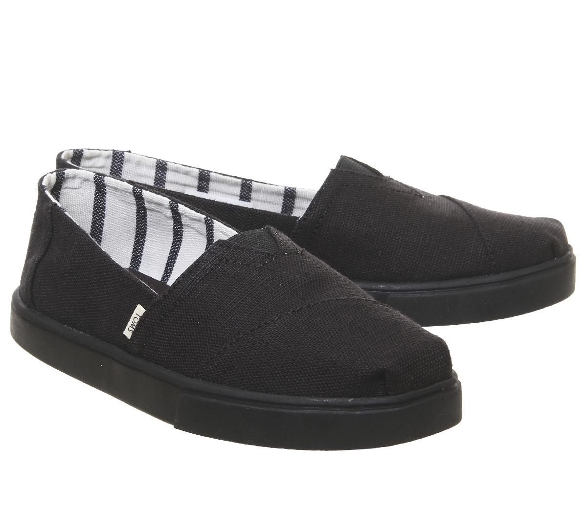 toms black alpargata cupsole flat shoes