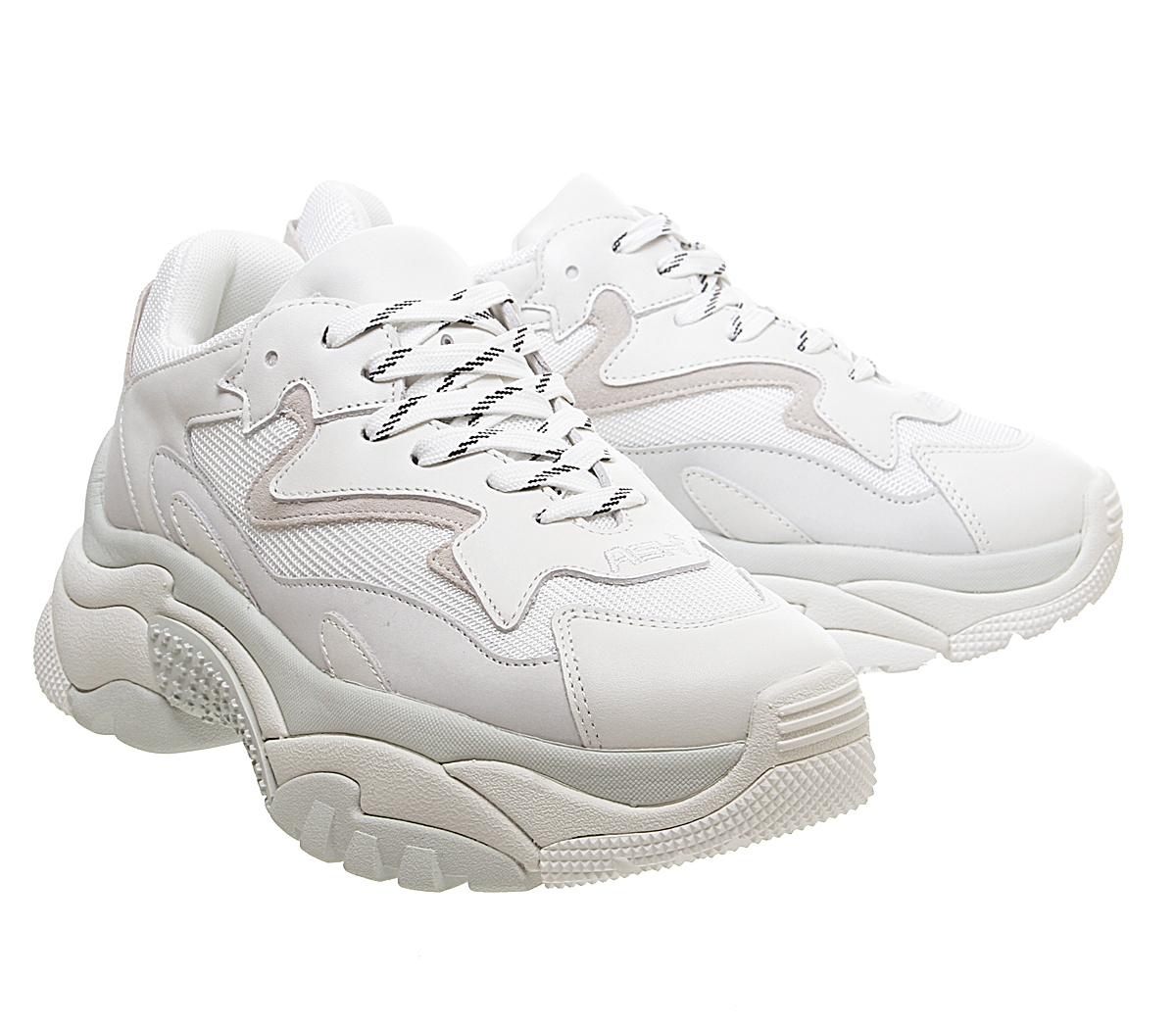 ash addict trainers white